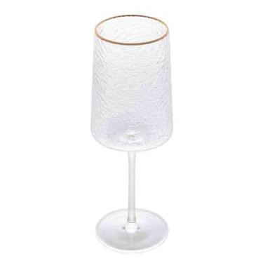 Imagem de Taça Vinho Cristal c/ Fio de Ouro Petra 500 ml Lyor