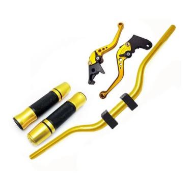 Imagem de Kit Guidão Naked Manopla Fechada Jupiter Manete Cb250f Cg150 A Disco -