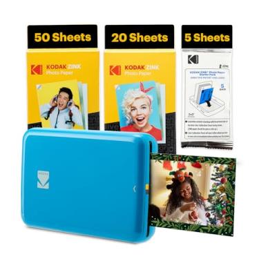 Imagem de KODAK Step Instant Impressora fotográfica para smartphone – Pacote de 75 folhas – Impressora móvel sem fio portátil mini colorida – Fotos adesivas Zink 5 x 7,6 cm – Bluetooth compatível com