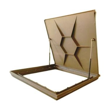 Imagem de Tampa Articulada Rebaixada Casa Máquinas Piscina 1,00x1,00m Invisivel Fendi