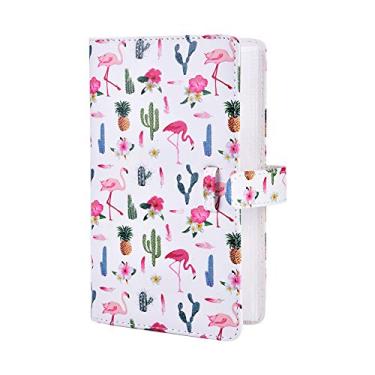 Imagem de 96 bolsos de 3 polegadas Álbum de foto PU CAPARO PVC POLOS INTERNOS PARA MINI SOFORT LOMO Mini noivado de casamento Album White Pink Pintura de óleo Pink 19x12.5x2cm (Branco)