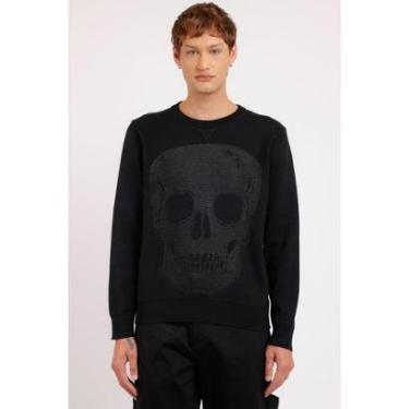 Imagem de Tricot Manga Longa Caveira Preto-Masculino