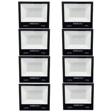 Imagem de Kit 8 refletor led 200w 6500k bivol hitec