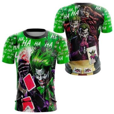 Imagem de Camisa Coringa Quebrada Favela Joker Cartas Verde UV Curta - Ferracin,