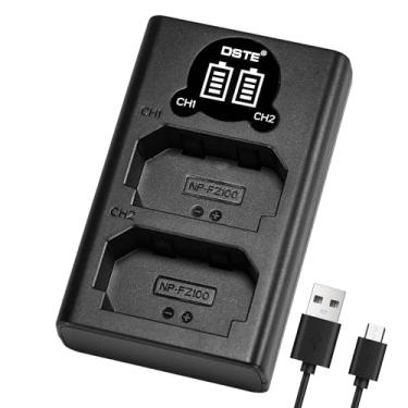 Imagem de DSTE Carregador de bateria NP-FZ100, carregador LCD duplo compatível com câmera Sony ZV-E1 A6600 A6700 FX3 FX30 A1 A9 A9II A9R A9S A7CII a7C A7III A7IV A7RIII A7RIV A7RV A7SIII