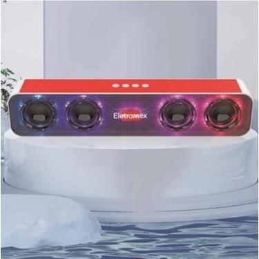 Imagem de Eletromex Caixa de Som Bluetooth, RGB LED, 100W, 4 Alto-falantes, Subwoofer para PC e Gamer