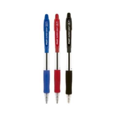 Imagem de Caneta pilot super grip retratil 0,7mm c/03 cores (az/pr/vm), Cores