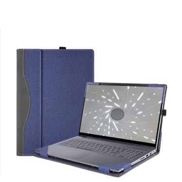 Imagem de LIMIYUE Capa de laptop para HP OmniBook X Flip 16 polegadas NGAI 16-as 16-ar e para OmniBook7 Flip 16-au, capa protetora de couro PU, bolsa removível para notebook (azul escuro)