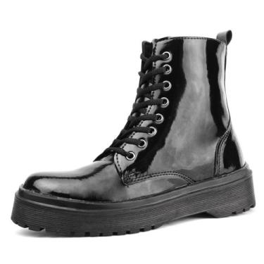 Imagem de Bota Feminina Verniz Preto de Qualidade Conforto Barata - Omega, 37, P