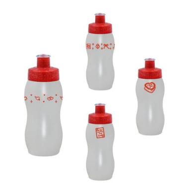 Imagem de Kit 4 Squeezes 250mL Natural Colecao AMOR Completa - Bb Store