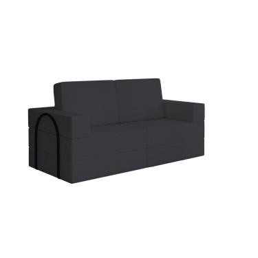 Imagem de Sofá Cama para Sala de Estar Modular 2 Lugares Magic Preto