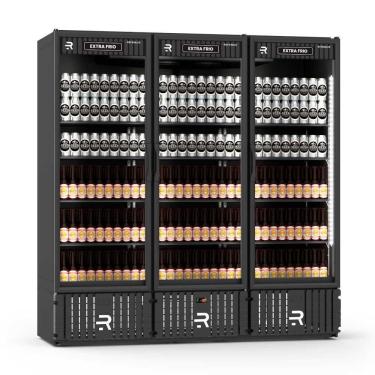 Imagem de Visa Cooler Extra Frio 1800 Litros Porta De Vidro Aquecida Preto-preto Vcef1800pv 220V - Refrimate