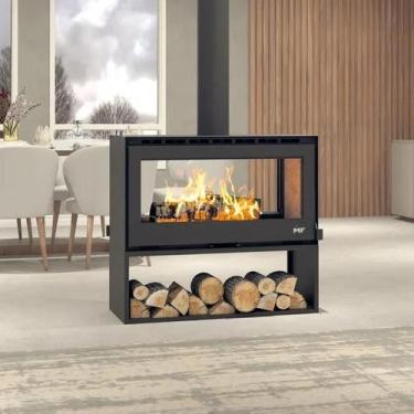 Imagem de Calefator Lareira Wide DUO + Pedestal Preto - MF