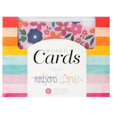 Imagem de Paige Evans Cartões de felicitações e envelopes em branco, pacote com 40 envelopes A2 com cartões variados para todas as ocasiões e notas de agradecimento - 10 designs exclusivos, razões para sorrir