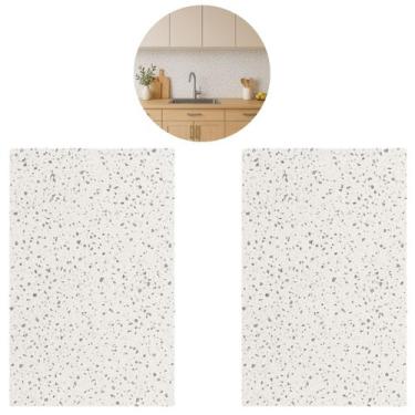 Imagem de 2 Placas Adesiva Mármore Branco 30x60cm PVC Autocolante - Fx