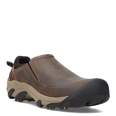 Imagem de KEEN Targhee 2 Soho Sapato masculino de couro casual sem cadarço, Cinza/preto, 11.5
