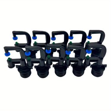 Imagem de 10 peças de pulverizador de irrigação por gotejamento com bocal atomizante 1,27 cm micro aspersor de jardim equipamento de irrigação para gramado vegetais, estufa (WP5-4)