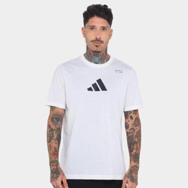 Imagem de Camiseta Adidas All Gym Masculina, Branco, GG