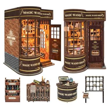 Imagem de DIY Book Nook Kit with Magic Wand, 3D Wooden Puzzle, DIY Dollhouse Miniature Booknook Kit Creative Bookend Bookshelf Decor for Adults Teens -Magic Wand Shop(SQ-51)