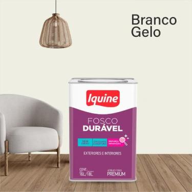 Imagem de Tinta Acrílico Premium 18l Rende 130m² Branco Fosco Aveludado - Iquine