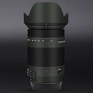 Imagem de Adesivo de lente de câmera para Tamron 18-400 mm F3.5-6.3 Di II VC HLD adequado para Canon EF-Mount Macro Coat Wraps Film Protector Vinyl Decal Skin 18 400 (verde oliva)