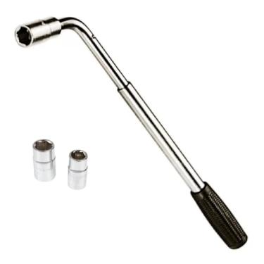 Imagem de Chave de Roda Telescópica Universal com 4 Bocas 17mm 19mm 21mm 23mm Extensível Reforçada Antiderrapante Para Carros