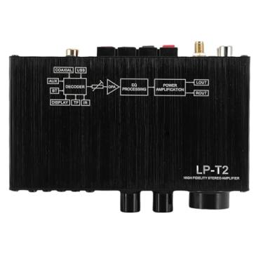 Imagem de ASHATA Amplificador de Energia Estéreo, Amplificador Digital HIFI 50WX2RMS HIFI Com o Canal 2.1 Usb Aux Coaxial Input for Home Theatre de Som de karaokê (Plugue da UE)