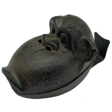Imagem de Cinzeiros de charuto de macaco, cinzeiro de charuto de orangotango criativo retrô de ferro fundido, suporte de cinzeiro de macaco grande e engraçado com tampa, cinzeiros de incenso fresco para