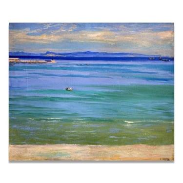Imagem de Sunshine John Lavery Classic Realist Portrait & War Scene Canvas Art – Decoração de parede de arte irlandesa para casa 30 x 36 cm Un Framed