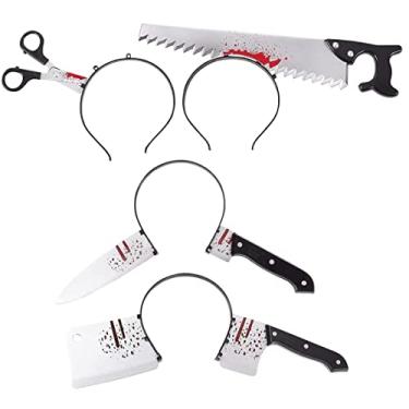 Imagem de Bandanas de terror, acessórios de fantasia de Halloween (tamanho único, pacote com 4)