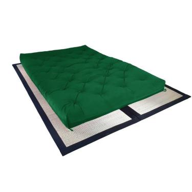 Imagem de Colchão Futon King Dobrável Sofa Cama Verde Bandeira Impermeável