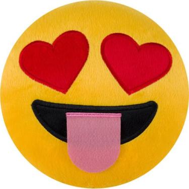 Imagem de Almofada Pelúcia Emoji Bordado Emoticon Whatsapp 45x45 CM - Vitor Bord
