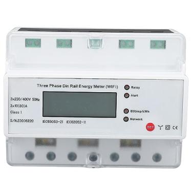 Imagem de Medidor de eletricidade inteligente 3 Fase 4 Fio 4G Tipo de trilho Medidor de energia multifuncional para Tuya App Gerenciamento de eletricidade