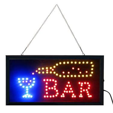 Imagem de (Bar Sign L02) - Open Bar Led Neon Business Motion Light Sign. On/off with Chain 19 10 1