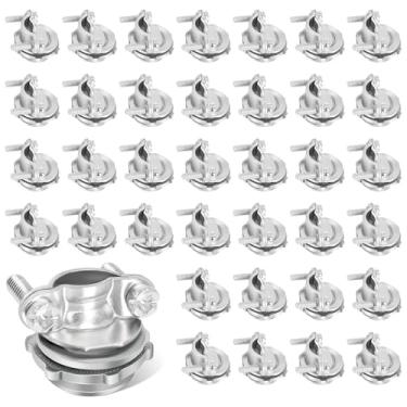 Imagem de Dpwrrot 36 pacotes de conectores de cabo tipo braçadeira de 1/5.1 cm, grampos de fio de liga de zinco adequados para Romex, cabos de proteção de conduíte metálico, cabos NM, fios elétricos e caixa