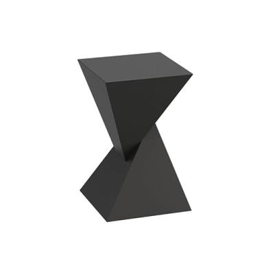 Imagem de Mesa de chá moderna geométrica quadrada mesa de sofá minimalista de luxo, pequena mesa de centro para sala de estar, quarto mesa de cabeceira de cabeceira (preto)