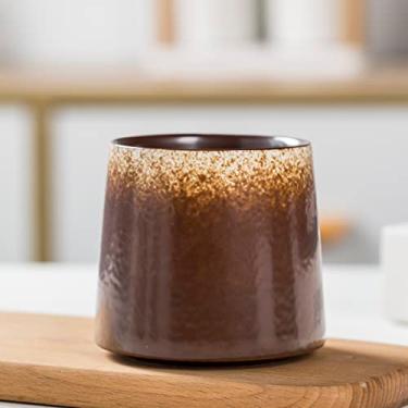 Imagem de meicilin Canecas de café de cerâmica feitas à mão, caneca de porcelana de 293 ml para homens/mulheres, xícara de chá para escritório e casa, pode ser lavada no micro-ondas e na lava-louças, presente