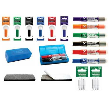 Imagem de Kit Completo Pincel para Quadro Branco V-Board Master Pilot