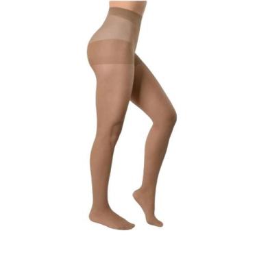Imagem de Meia Calça Selene Fio 15 Tradicional com Elastano, M, Natural