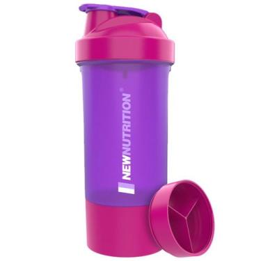 Imagem de Coqueteleira Smart 3 Partes 600ml Roxa com Tampa Rosa NEWNUTRITION, Se