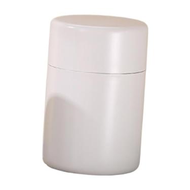Imagem de Fenteer Lata de chá redonda à prova de vazamento, recipiente para centro de mesa, recipiente para cozinha, para açúcar, grãos de café, ervas, Branco 400ml