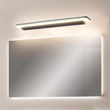 Imagem de GZZBMY Luzes de parede LED para espelho de banheiro, arandelas de parede acrílicas modernas de alumínio para uso interno, à prova d'água, lâmpadas de parede para barbear e maquiagem, sala de estar