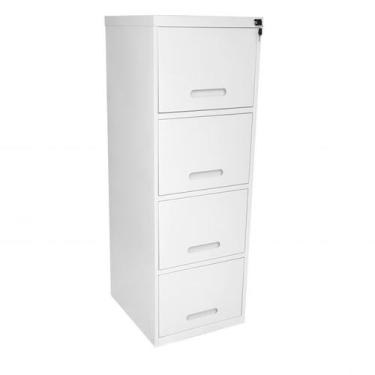 Imagem de Arquivo de Aço 4 Gavetas Branco - ULTRA Móveis