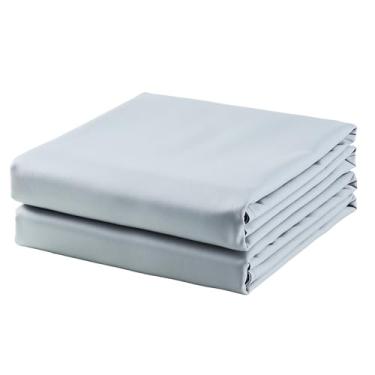 Imagem de Pacote com 2 lençóis Queen de algodão, lençol de cima 100% algodão egípcio 600 fios, fresco e respirável, resistente a rugas, desbotamento, manchas (pacote com 2)