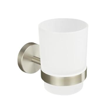 Imagem de Barra de toalha de aço inoxidável níquel escovado, acessórios de banheiro de parede, saboneteira, porta-toalhas de mão, capa para caixa de lenços umedecidos, porta-copos