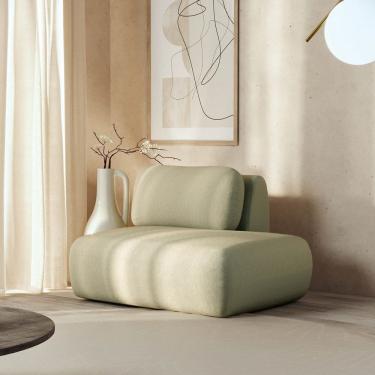 Imagem de Sofá Modular Sumiê 80cm Direito Orla Cabecasa Madeiramadeira Verde Água