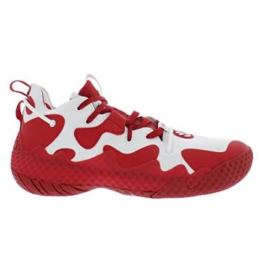 Imagem de adidas T nis de basquete unissex Harden Vol. 6, Branco brilhante/vermelho solar - branco, 16 Women/14.5 Men