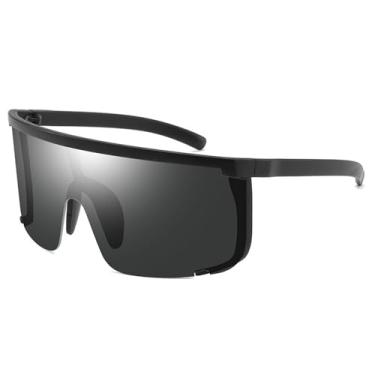 Imagem de Óculos de sol esportivos para motocicleta, resistentes ao vento, polarizados, com lentes UV400, para ciclismo, masculino