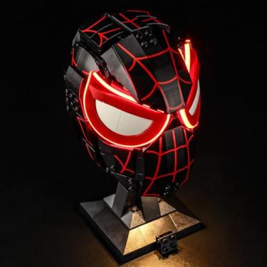 Imagem de GEAMENT LED Light Kit Compatible with Lego Miles Morales' Mask Building Blocks Model - Lighting Set for 76329 (Model Set Not Included)