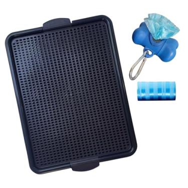 Imagem de Kit Sanitário Pet 52 X 42 Higiênico E Cata Caca Mosquetão Alumínio Com Saquinho + Refil Para Passeio Cachorro (Preto)